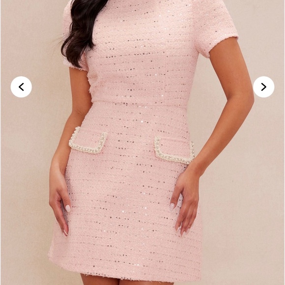 Pink Tweed Dress - Picture 1 of 2